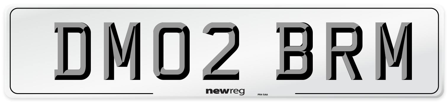 DM02 BRM Number Plate from New Reg